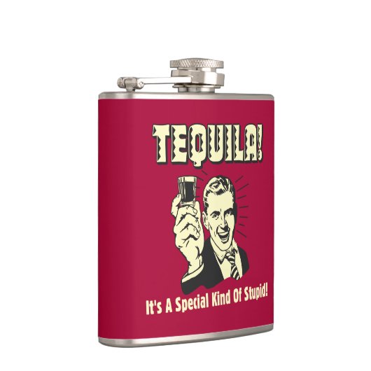Tequila: Speciaal soort stuiter Heupfles (Rechts)