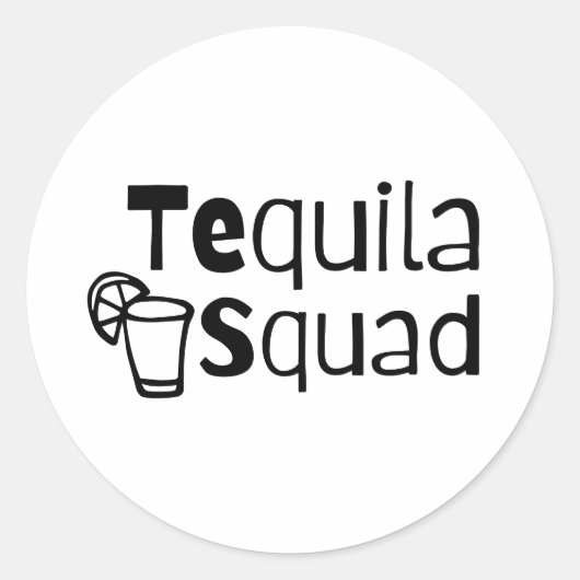 Tequila Squad Circle Sticker (Voorkant)