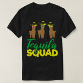 Tequila Squad Llama Matching Cinco De Mayo Meican T-shirt (Design voorkant)
