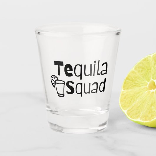 Tequila Squad Shot Glas (Voorkant)