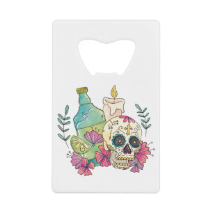 Tequila Sugar Skull Creditkaart Flessenopener
