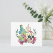 Tequila Sugar Skull Feestdagenkaart (Staand voorkant)
