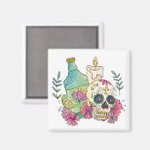 Tequila Sugar Skull Magneet (Voorkant / Achterkant)