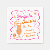 Tequila Sunrise Bachelorette Servet (Voorkant)