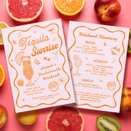 Tequila Sunrise Bachelorette uitnodiging