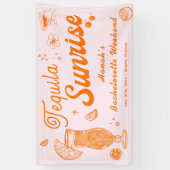 Tequila Sunrise Bachelorette Welkom Spandoek (Verticaal)