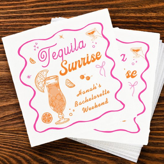 Tequila Sunrise Bachelorettefeest Servet