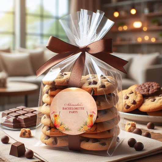 Tequila Sunrise Beach Getaway Bachelorette Party Ronde Sticker