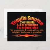Tequila Sunrise briefkaart (Voorkant / Achterkant)