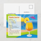 Tequila Sunrise Briefkaart (Voorkant / Achterkant)