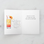 Tequila Sunrise Cocktail 21e Happy Birthday Kaart (Binnen)