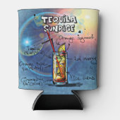 Tequila Sunrise Cocktail (#7/12 Drink Recipe Set) Blikjeskoeler (Voorkant)