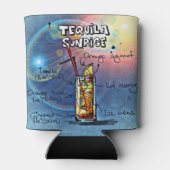 Tequila Sunrise Cocktail (#7/12 Drink Recipe Set) Blikjeskoeler (Achterkant)
