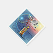 Tequila Sunrise Cocktail (#7/12 Drink Recipe Set) Servet (Hoek)