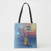 Tequila Sunrise Cocktail (#7/12 Drink Recipe Set) Tote Bag (Voorkant)