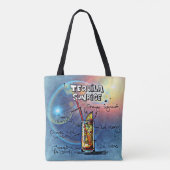 Tequila Sunrise Cocktail (#7/12 Drink Recipe Set) Tote Bag (Achterkant)