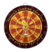 Tequila Sunrise Cocktail Dartbord (Voorkant)