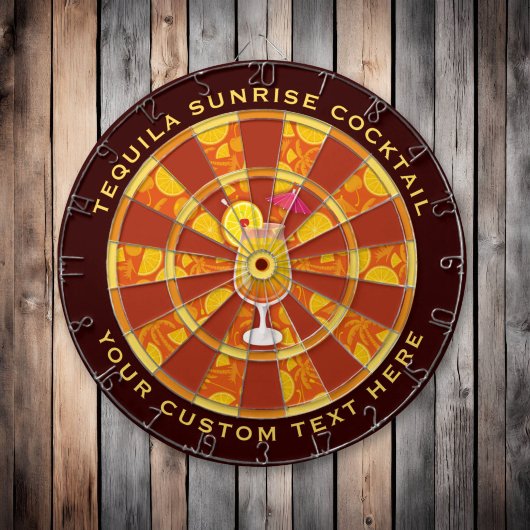 Tequila Sunrise Cocktail Dartbord