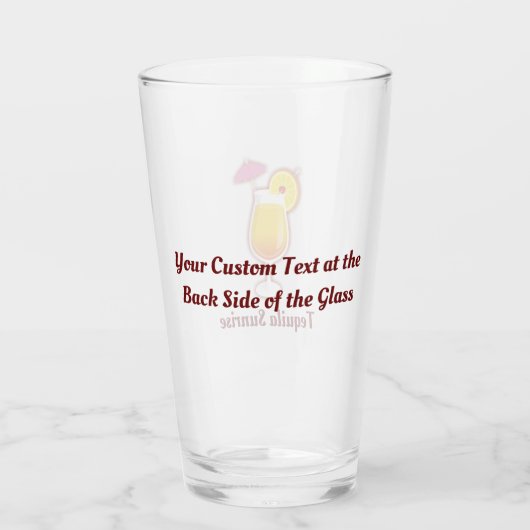 Tequila Sunrise Cocktail Glas (Achterkant)