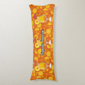 Tequila Sunrise Cocktail Lichaamskussen (Voorkant Verticaal)