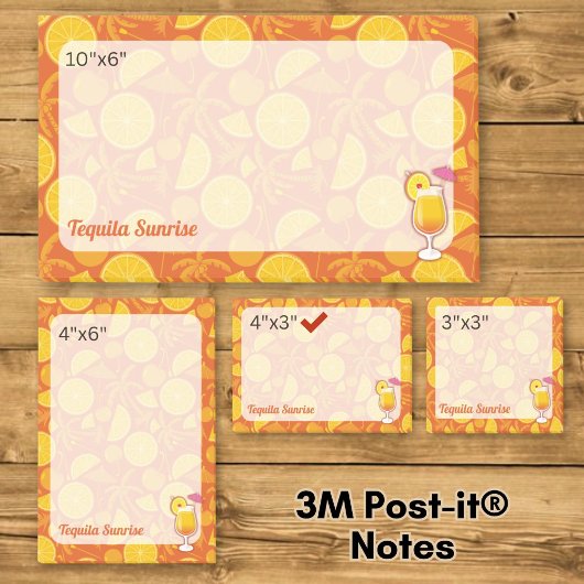 Tequila Sunrise Cocktail Post-it® Notes