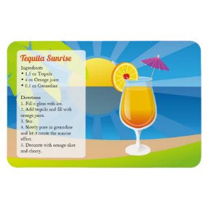 Tequila Sunrise Cocktail Recipe Magneet