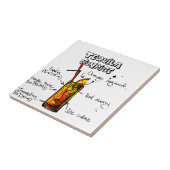 Tequila Sunrise Cocktail Recipe Tegeltje (Zijkant)