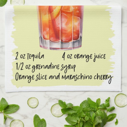 Tequila Sunrise Cocktail Recipe Theedoek (Gevouwen)