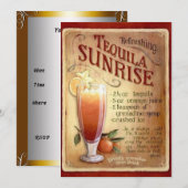 Tequila Sunrise Cocktailparty Uitnodiging (Voorkant / Achterkant)