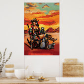 "Tequila Sunrise" Cool  Pinup Gift Art Poster (Keuken)