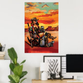"Tequila Sunrise" Cool  Pinup Gift Art Poster (Thuiskantoor)