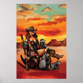 "Tequila Sunrise" Cool  Pinup Gift Art Poster (Voorkant)