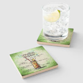 Tequila Sunrise Drink Recipe Stenen Onderzetter (Zijkant)