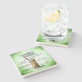 Tequila Sunrise Drink Recipe Stenen Onderzetter (Zijkant)