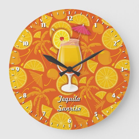 Tequila sunrise grote klok (Voorkant)