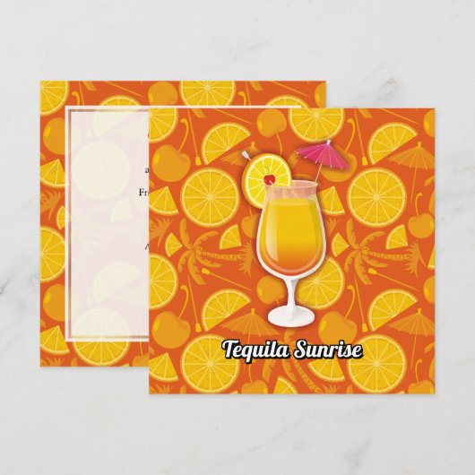 Tequila Sunrise Kaart (Voorkant / Achterkant)