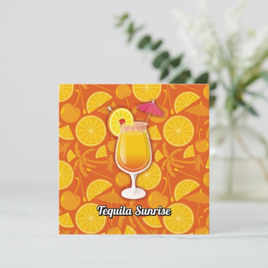 Tequila Sunrise Kaart (Staand voorkant)