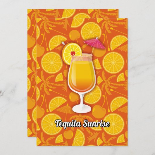Tequila Sunrise Kaart (Voorkant / Achterkant)