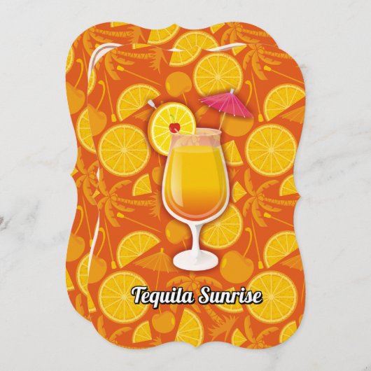 Tequila Sunrise Kaart (Voorkant / Achterkant)