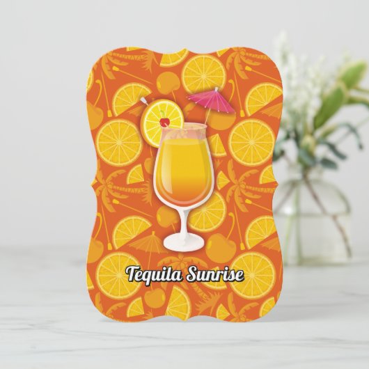 Tequila Sunrise Kaart (Staand voorkant)