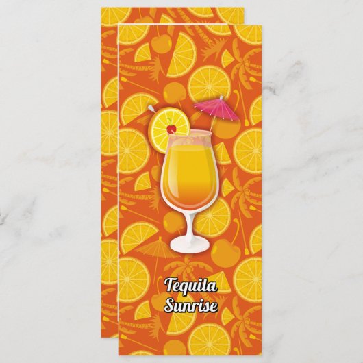 Tequila Sunrise Kaart (Voorkant / Achterkant)