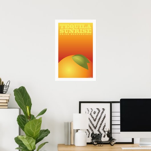 Tequila Sunrise (klein Poster) Poster (Thuiskantoor)