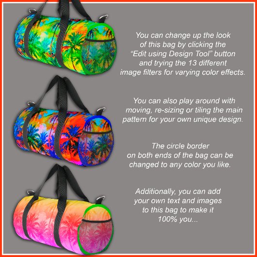 [Tequila Sunrise] Kleurrijke tropische palmen stra Plunjezak