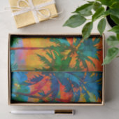 [Tequila Sunrise] Kleurrijke tropische palmen stra Tissuepapier (Geschenk)