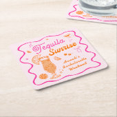 Tequila Sunrise Meisjesuitje Kartonnen Onderzetters (Schuin)