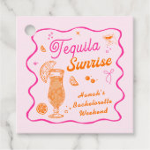 Tequila Sunrise Meisjesuitstap Bedankjes Labels (Voorkant)