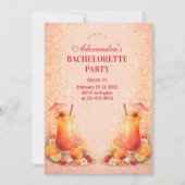 Tequila Sunrise Miami Weekend Bachelorette Party Kaart (Voorkant)