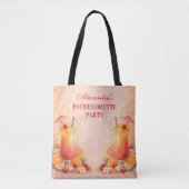 Tequila Sunrise Miami Weekend Bachelorette Party Tote Bag (Voorkant)