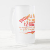 Tequila Sunrise-mok - kies stijl en kleur Matglas Bierpul (Voorkant links)