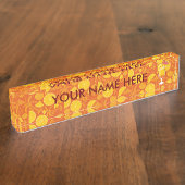 Tequila sunrise naambordje (Zijkant)